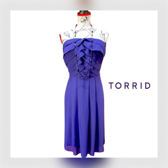 torrid Dresses & Skirts - 👗 TORRID || Chiffon Strapless Dress-